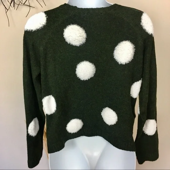 GREEN and white polka dot sweater. LUMIERE - Picture 8 of 8